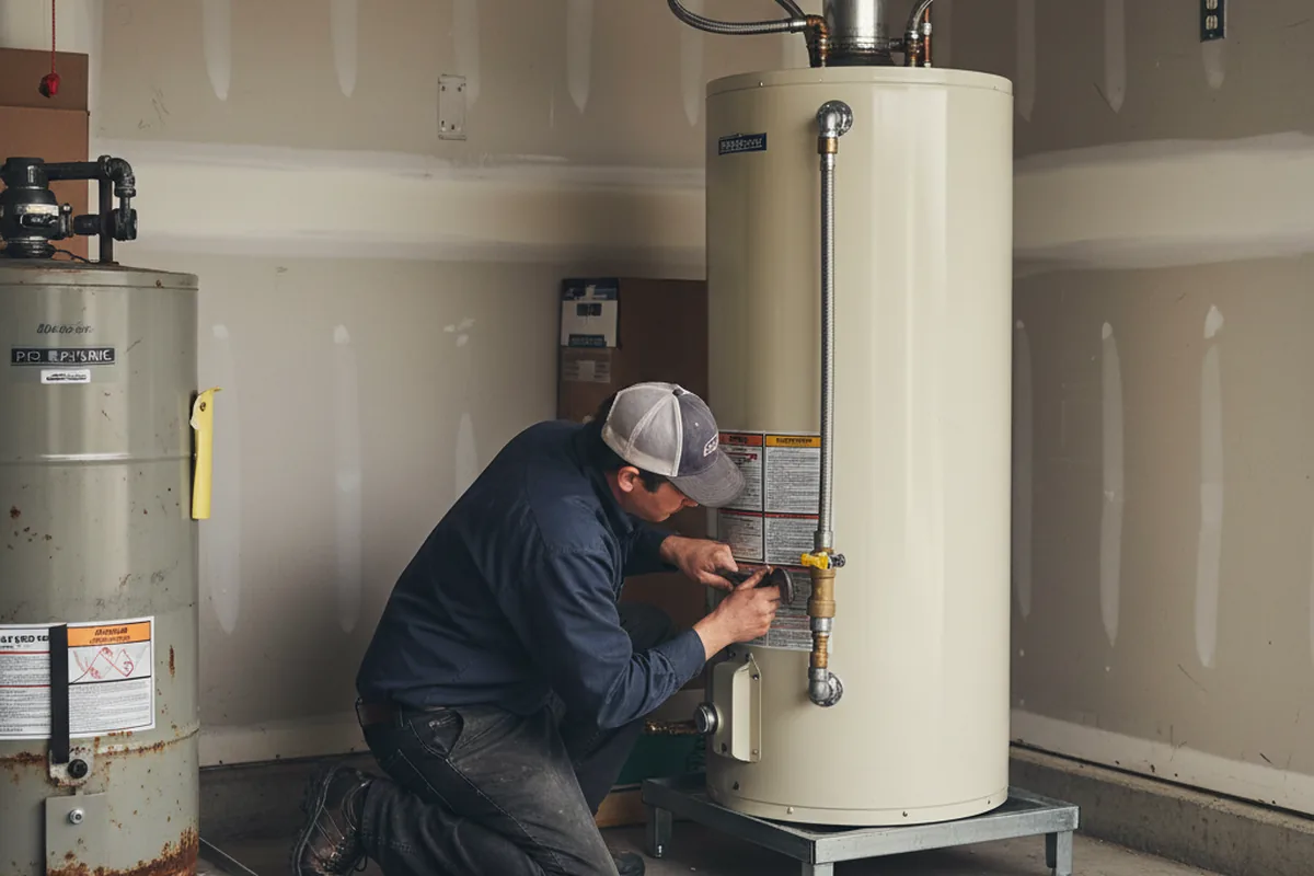 Water heater and shutoff valve replacement in Cleves